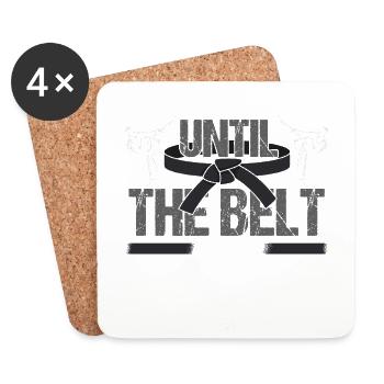 Black Belt: Motivation Martial Art Karate - Coasters (set of 4) - white - Front