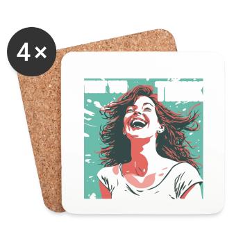 Funny that you think I'm hearing sarcastic - Coasters (set of 4) - white - Front