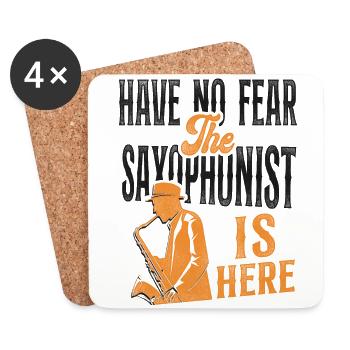 Les saxophones n’ont pas peur de la - Dessous de verre (lot de 4) - blanc - Devant