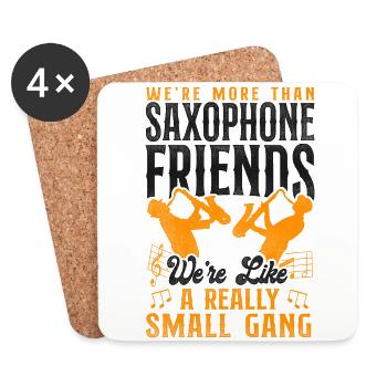 Saxophone Friends Besties Buddies - Untersetzer (4er-Set) - Weiß - Vorne