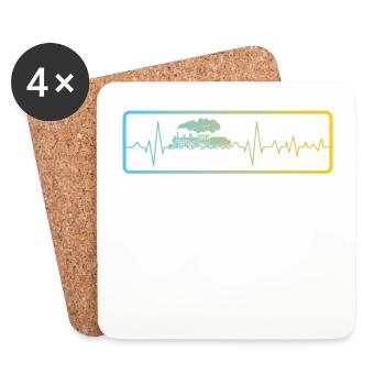Train Driver Railway Model Making Model Railway - Coasters (set of 4) - white - Front