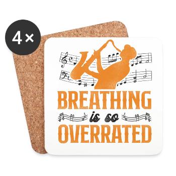 Saxophone Breathing Is So - Coasters (set of 4) - white - Front