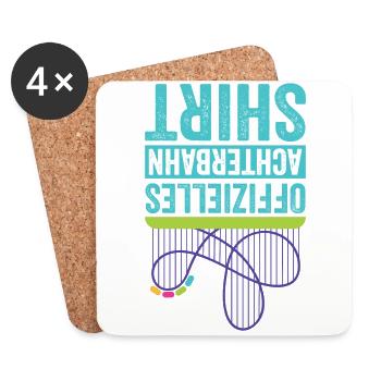 Coasterholic, Amusement Park, Fairground, Roller Coaster - Coasters (set of 4) - white - Front