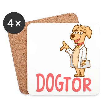 Trust me I'm a dogtor funny dog - Coasters (set of 4) - white - Front