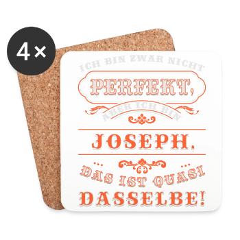 JOSEPH drôle pour la journée du nom avec le nom - Dessous de verre (lot de 4) - blanc - Devant