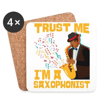 Saxophone Trust Me I'm A - Untersetzer (4er-Set) - Weiß - Vorne