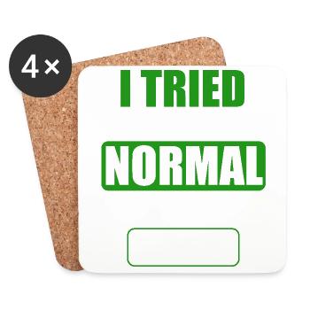 Lustig - Ich Habe Einmal Versucht, Normal Zu Sein - Untersetzer (4er-Set) - Weiß - Vorne