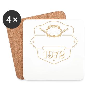 Drôle Vintage « Edition Limitée » Vintage 1965 - Dessous de verre (lot de 4) - blanc - Devant