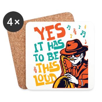 Saxophone Yes It Has To Be This - Untersetzer (4er-Set) - Weiß - Vorne