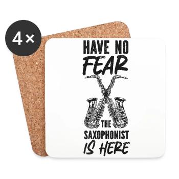 Les saxophones n’ont pas peur de la - Dessous de verre (lot de 4) - blanc - Devant