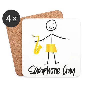 Saxophone Saxophone Guy - Untersetzer (4er-Set) - Weiß - Vorne