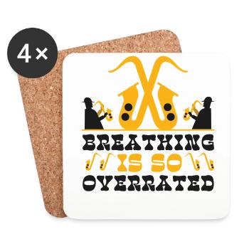Saxophone Breathing Is So - Coasters (set of 4) - white - Front