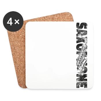 Saxophones Saxophones - Dessous de verre (lot de 4) - blanc - Devant