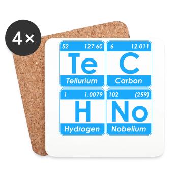 Techno House Party EDM Festival Goa Electro Rave - Coasters (set of 4) - white - Front