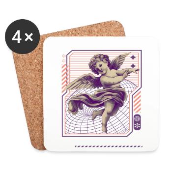 Techno House Party EDM Festival Goa Electro Rave - Coasters (set of 4) - white - Front
