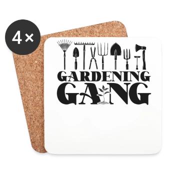 Plant Lover Gardening Friends - Untersetzer (4er-Set) - Weiß - Vorne