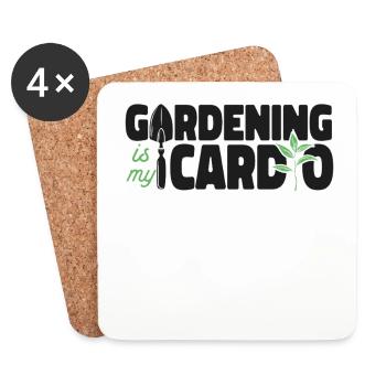 Amateur de plantes jardinage Le jardinage, c’est - Dessous de verre (lot de 4) - blanc - Devant