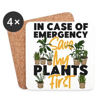 Plant Lover Gardening In Case Of - Untersetzer (4er-Set) - Weiß - Vorne