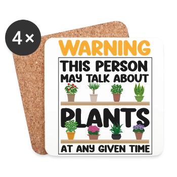 Plant Lover Gardening Warning This - Coasters (set of 4) - white - Front