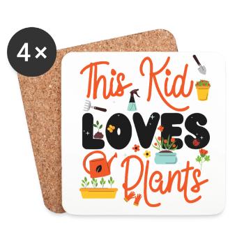 Plant Lover Gardening Kid This Kid - Untersetzer (4er-Set) - Weiß - Vorne