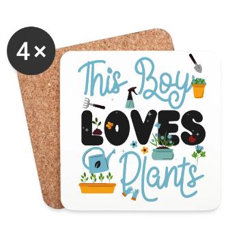 Plant Lover Gardening Boy This Boy - Untersetzer (4er-Set) - Weiß - Vorne