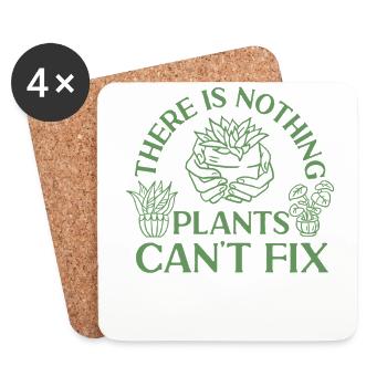 Plant Lover Gardening There Is - Coasters (set of 4) - white - Front