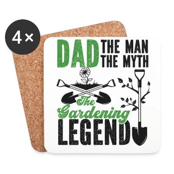 Plant Lover Gardening Dad Dad The - Coasters (set of 4) - white - Front