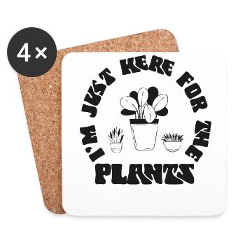 Plant Lover Gardening I'm Just - Untersetzer (4er-Set) - Weiß - Vorne