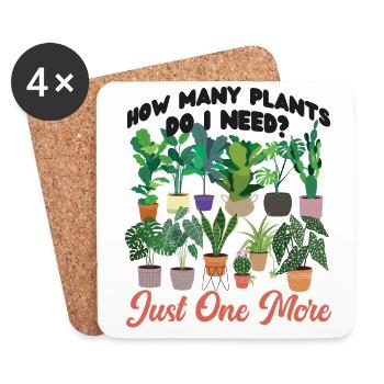 Plant Lover Gardening How Many - Untersetzer (4er-Set) - Weiß - Vorne