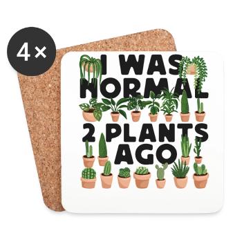 Plant Lover Gardening I Was Normal - Untersetzer (4er-Set) - Weiß - Vorne