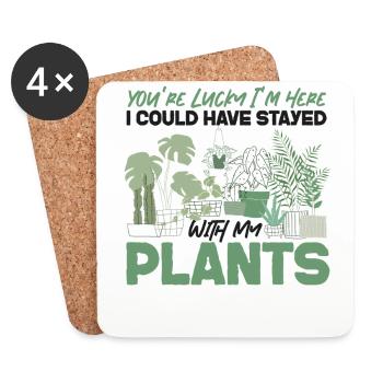 Plant Lover Gardening You're Lucky - Untersetzer (4er-Set) - Weiß - Vorne