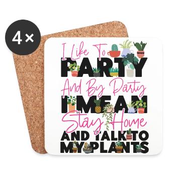 Plant Lover Gardening I Like To - Coasters (set of 4) - white - Front