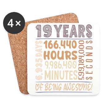 16 ans ! Cadeau d’anniversaire 16e anniversaire - Dessous de verre (lot de 4) - blanc - Devant