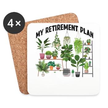Amateur de plantes jardinage retraité mon - Dessous de verre (lot de 4) - blanc - Devant