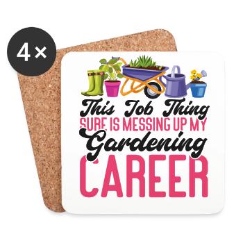 Plant Lover Gardening This Job - Untersetzer (4er-Set) - Weiß - Vorne