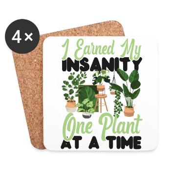 Plant Lover Gardening I Earned My - Untersetzer (4er-Set) - Weiß - Vorne