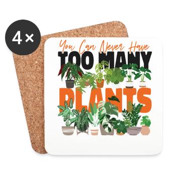 Amateur de plantes jardinage vous pouvez - Dessous de verre (lot de 4) - blanc - Devant