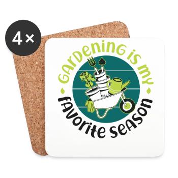 Amateur de plantes jardinage Le jardinage, c’est - Dessous de verre (lot de 4) - blanc - Devant