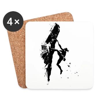 Free Climbing Alps: At the Limit Summit Extreme Sports - Coasters (set of 4) - white - Front