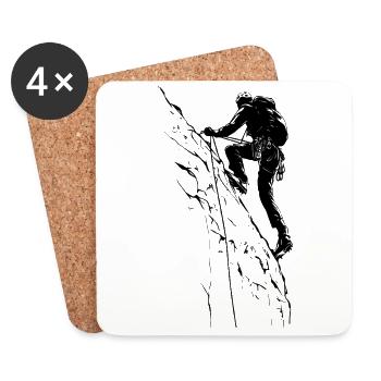 Escalade à la limite : l’escalade dans les Alpes - Dessous de verre (lot de 4) - blanc - Devant