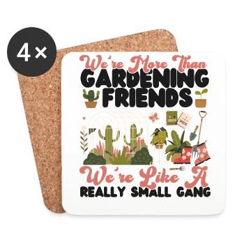 Plant Lover Gardening Friends - Untersetzer (4er-Set) - Weiß - Vorne