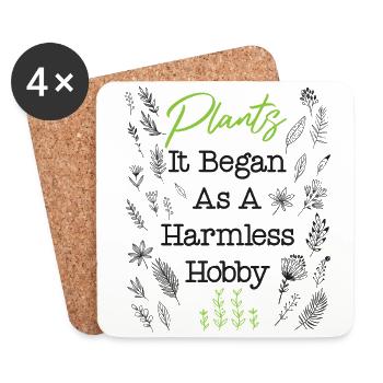 Plant Lover Jardinage Plantes Il - Dessous de verre (lot de 4) - blanc - Devant