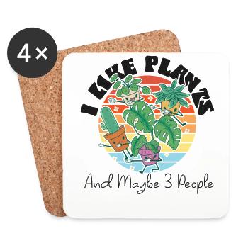 Plant Lover Gardening I Like - Coasters (set of 4) - white - Front