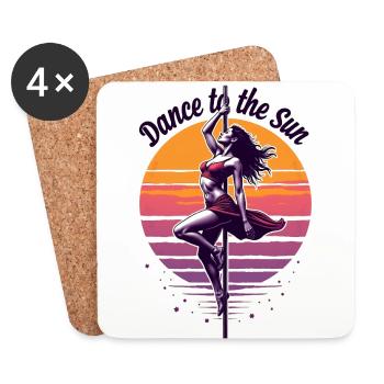 Pole dance - Danse au soleil - Dessous de verre (lot de 4) - blanc - Devant