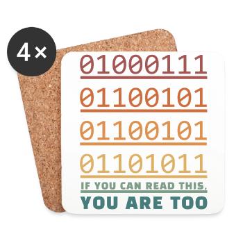 Science Nerd Physics Student Jokes Geek - Coasters (set of 4) - white - Front