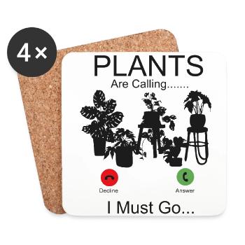 Plant Lover Gardening Monstera - Untersetzer (4er-Set) - Weiß - Vorne