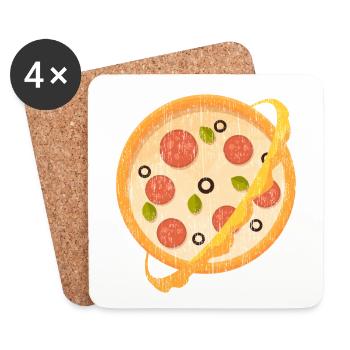 Pizzeria Chef italienisches Restaurant, Pizza Koch - Untersetzer (4er-Set) - Weiß - Vorne