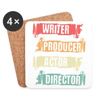Scahuspieler, Author, Producer, Director, - Coasters (set of 4) - white - Front