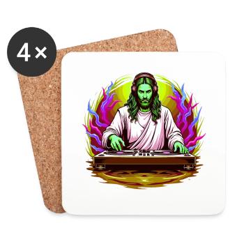 Rave Techno House Party EDM Festival Goa Electro - Coasters (set of 4) - white - Front