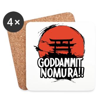 Bon sang Nomura – Torii Design - Dessous de verre (lot de 4) - blanc - Devant
